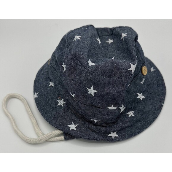 Infant Sun Hat Blue White Star Patriotic Blue White (920) - Picture 1 of 3